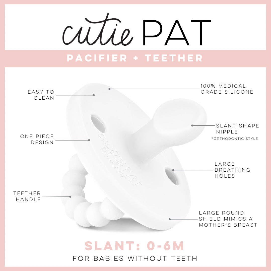 CutiePat SLANT 2-in-1 (Fopspeen+Bijtring) Stage 1 - Ivory