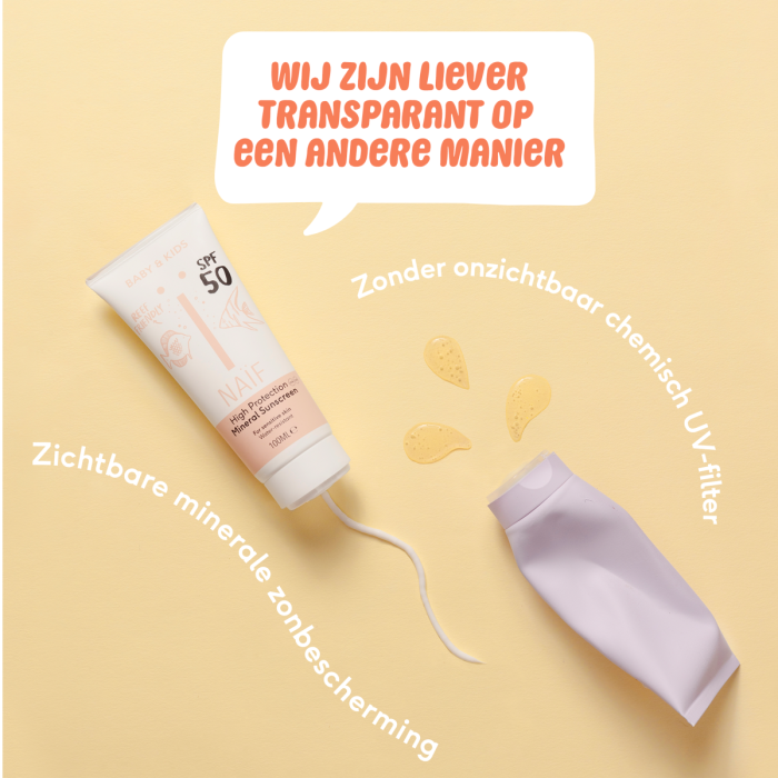 Naïf Zonnebrand Spray 0% Parfum Voor Baby & Kids SPF50 -100ml