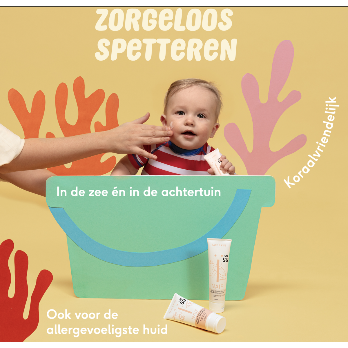 Naïf Zonnebrand Crème Voor Baby & Kids SPF50 -100ml