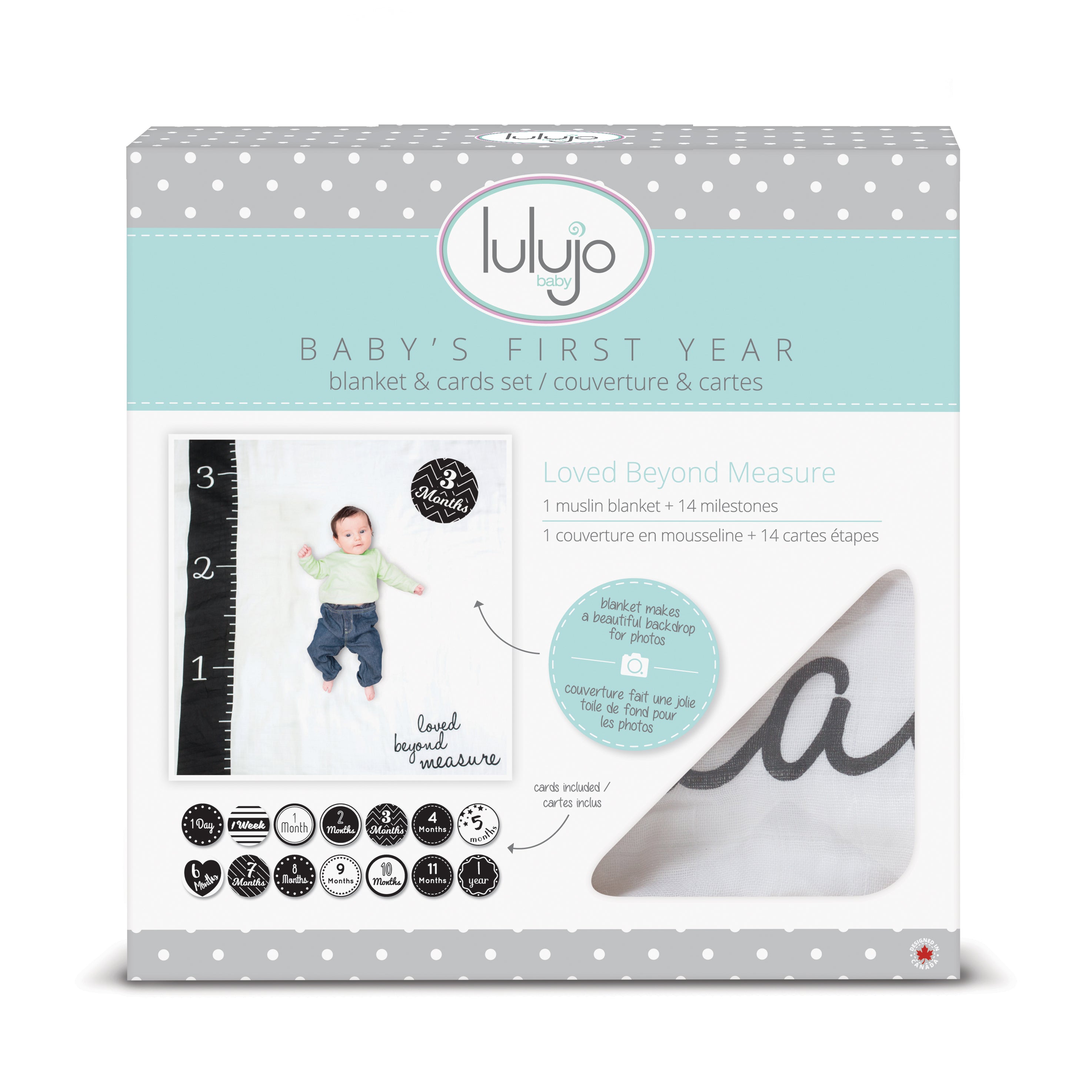 Baby's 1st Jaar Swaddle & Kaartenset