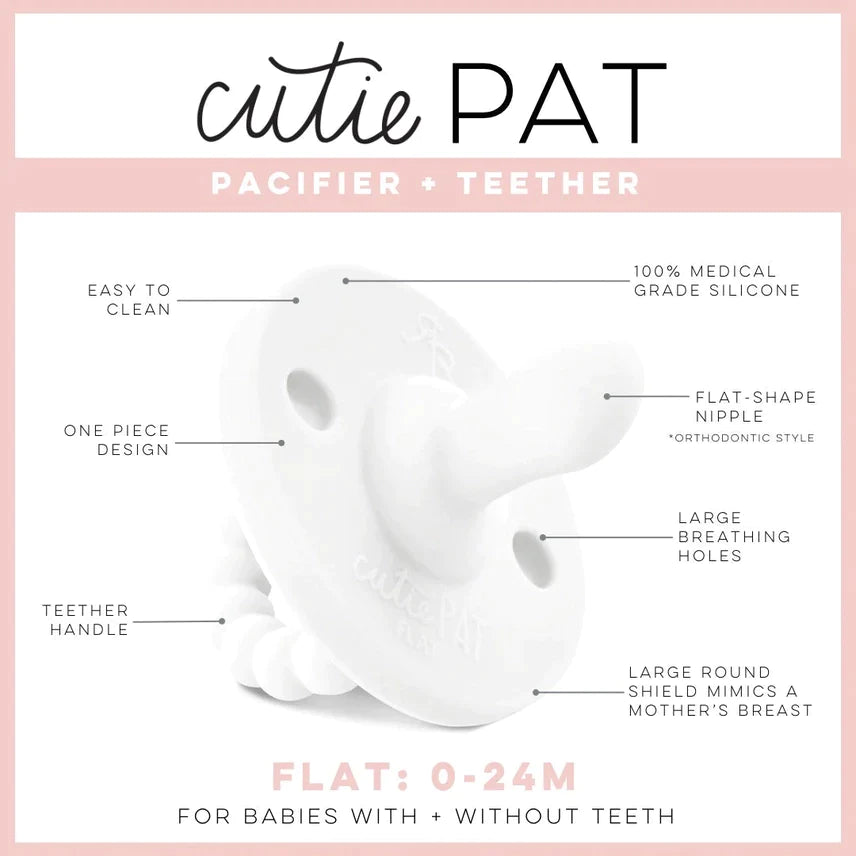 CutiePat PLAT 2-in-1 (Fopspeen+Bijtring) Stage 1 - Taffy Roos