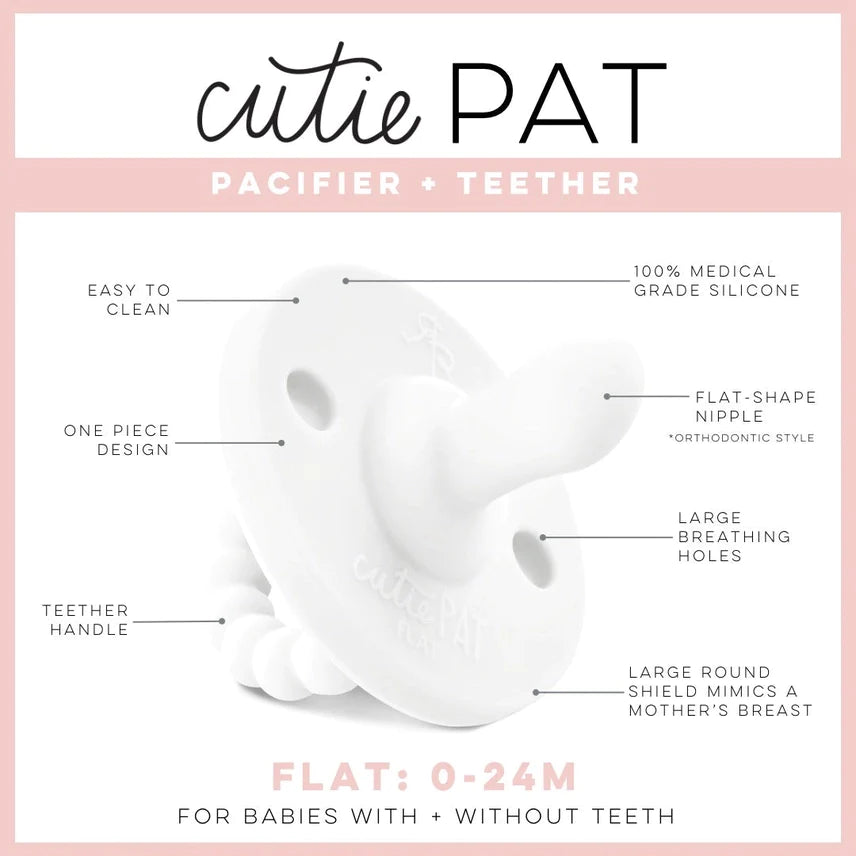 CutiePat PLAT 2-in-1 (Fopspeen+Bijtring) Stage 1 - Cosmo Roos