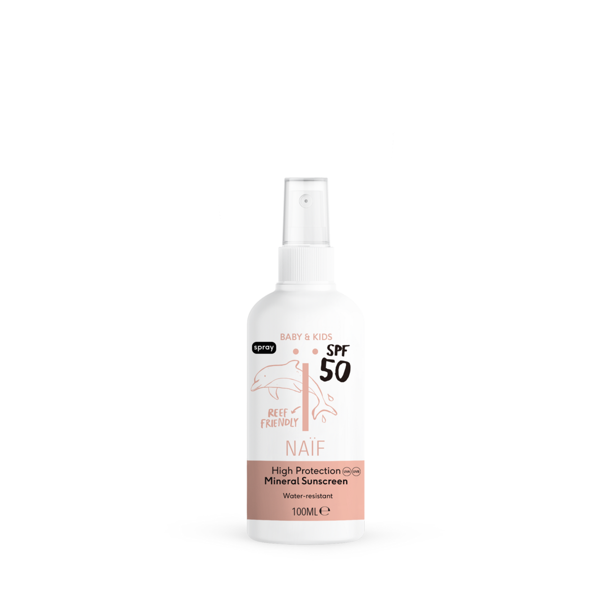 Naïf Zonnebrand Spray Voor Baby & Kids SPF50 -100ml